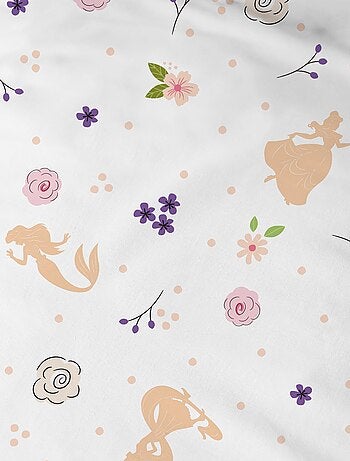 Drap housse imprimé 100% coton, DISNEY HOME PRINCESSE BAL