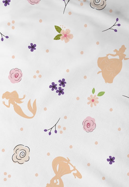 Drap housse imprimé 100% coton, DISNEY HOME PRINCESSE BAL - Kiabi