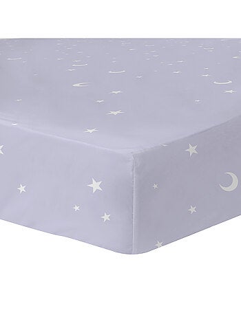 Drap-housse imprimé 100% coton, DISNEY HOME STITCH HAPPY