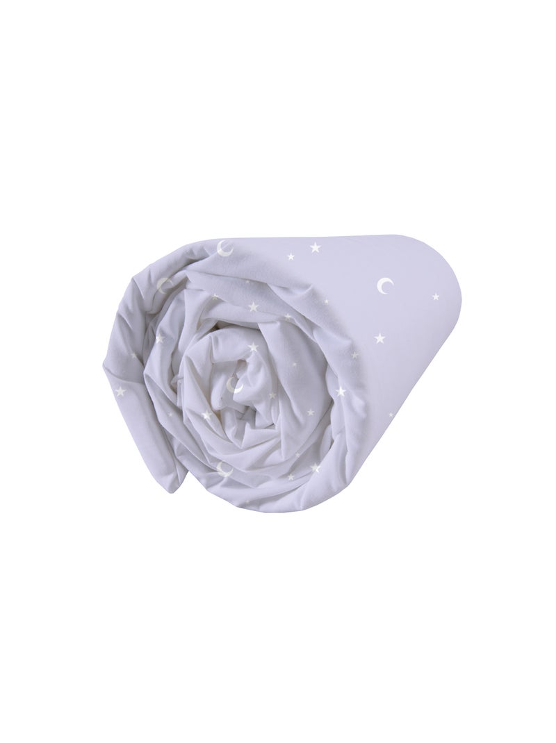 Drap-housse imprimé 100% coton, DISNEY HOME STITCH HAPPY Violet - Kiabi