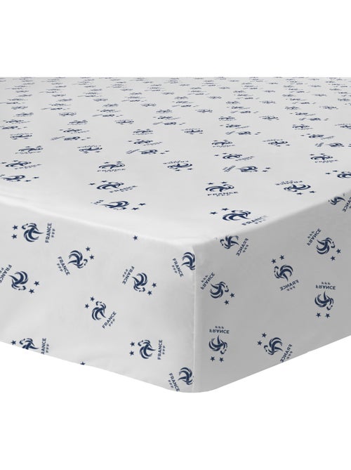 Drap-housse imprimé 100% coton, FFF RAYURES - Kiabi
