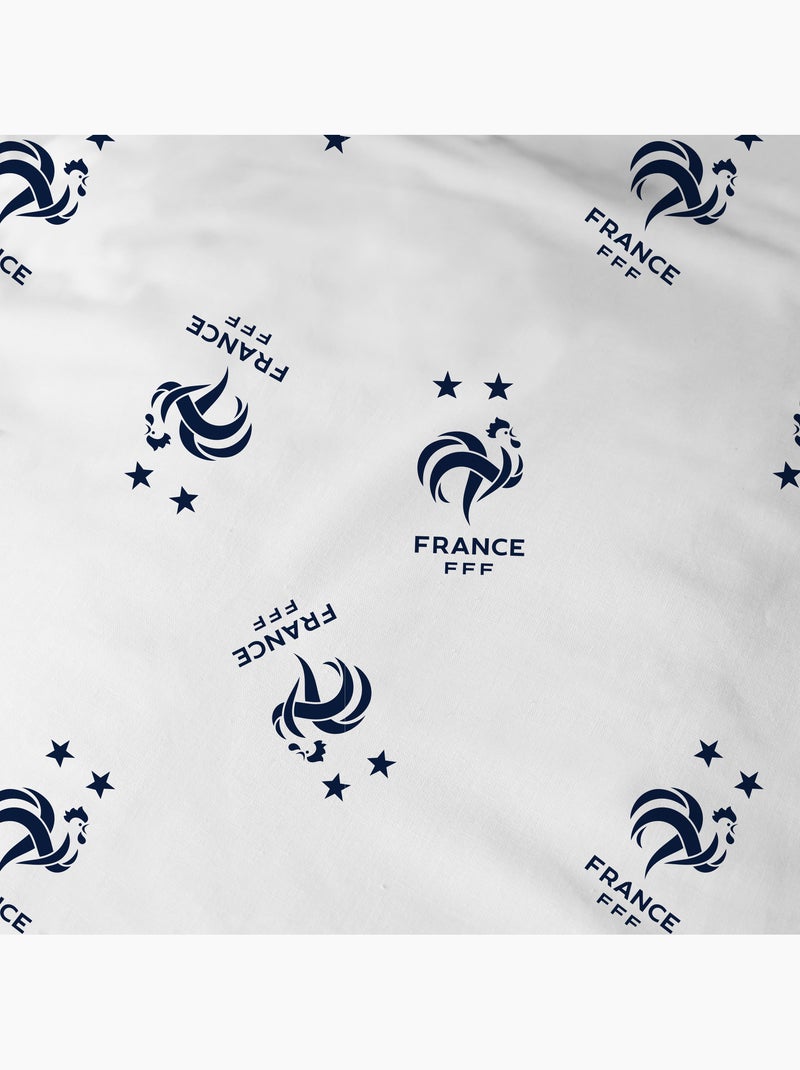 Drap-housse imprimé 100% coton, FFF RAYURES Bleu - Kiabi
