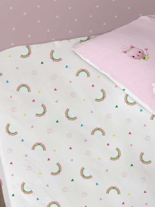 Drap-housse imprimé 100% coton, GABBY ET LA MAISON MAGIQUE GARDEN - Kiabi