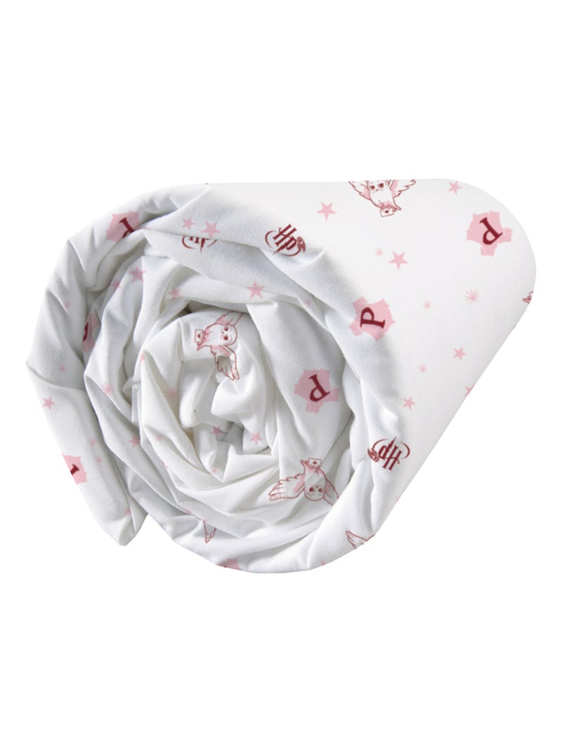 Drap-housse imprimé 100% coton, HARRY POTTER FLY Blanc - Kiabi