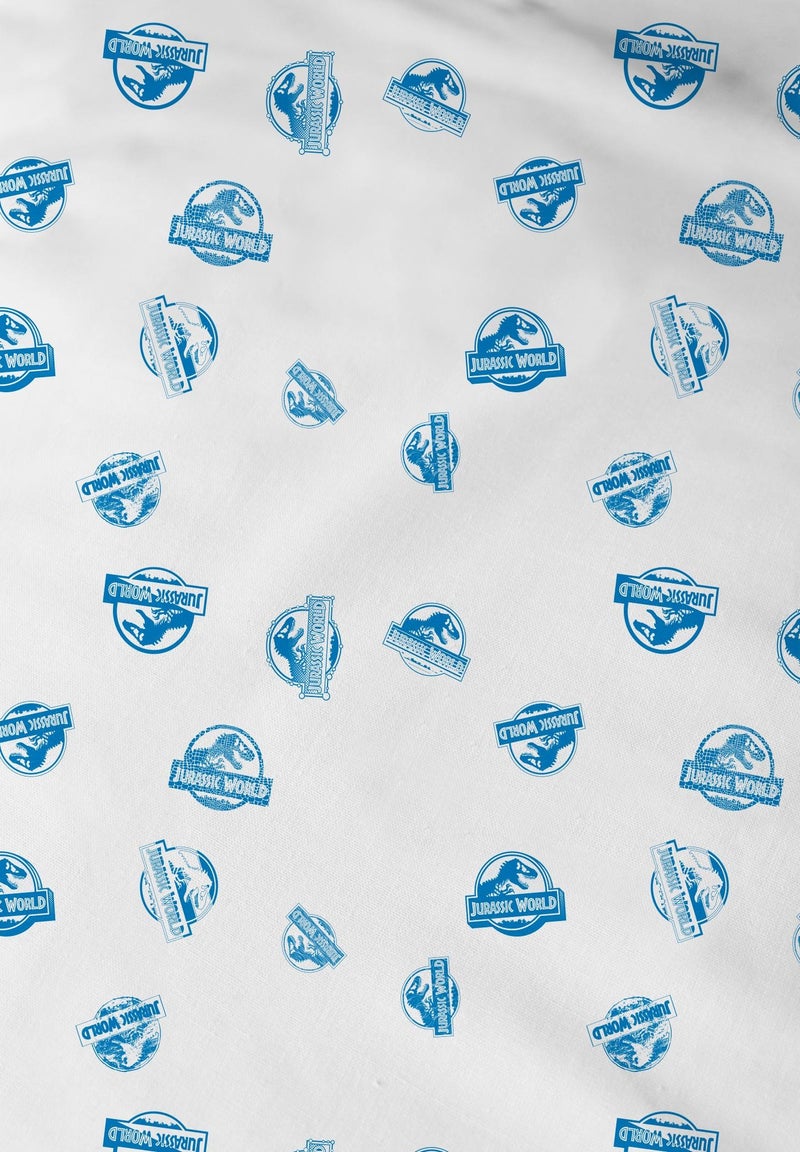 Drap-housse imprimé 100% coton, JURASSIC WORLD ENCOUNTER Blanc - Kiabi