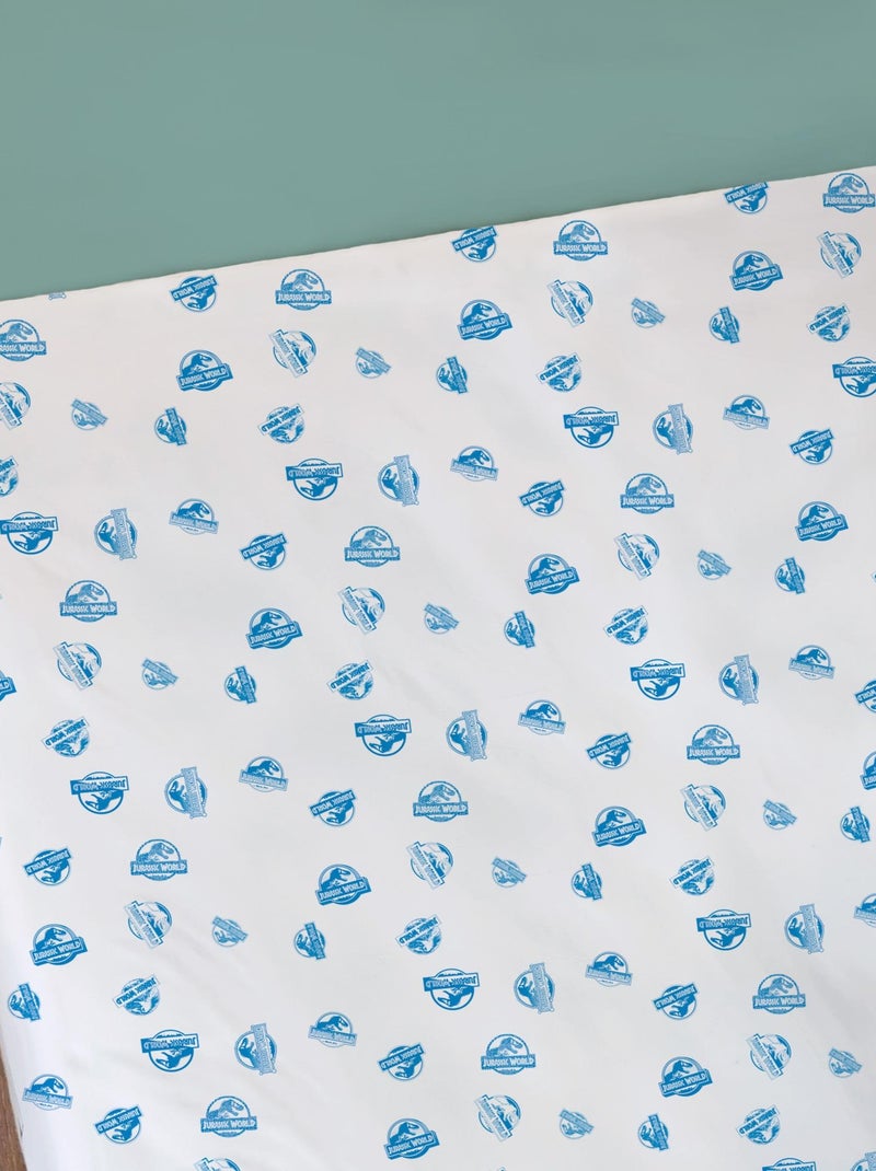 Drap-housse imprimé 100% coton, JURASSIC WORLD ENCOUNTER Blanc - Kiabi