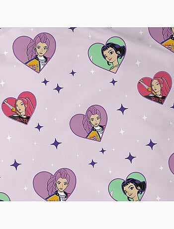 Drap housse imprimé 100% coton, kpop demon hunters heart