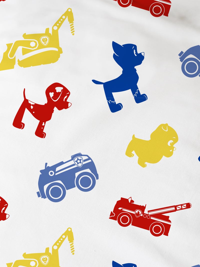 Drap housse imprimé 100% coton, PAT PATROUILLE PATBOY Blanc - Kiabi