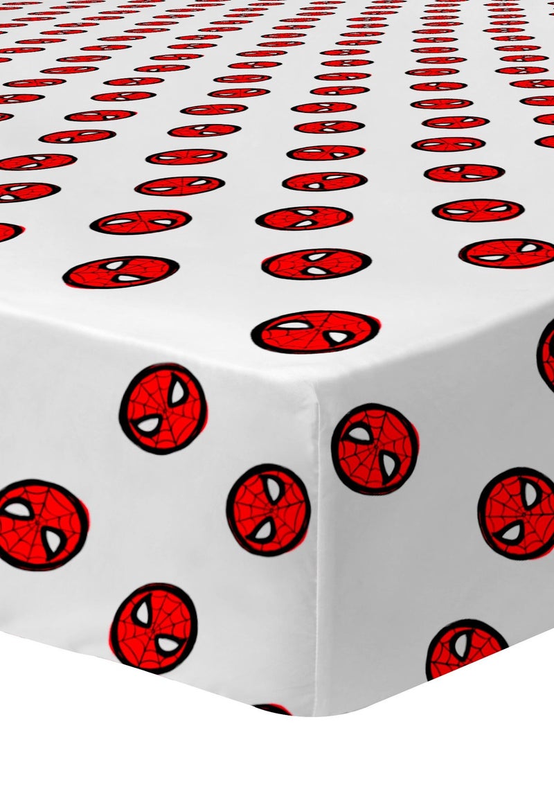 Drap-housse imprimé 100% coton, SPIDERMAN HOME ANNIVERSARY Blanc - Kiabi