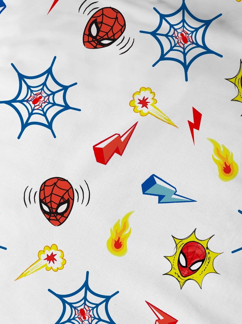 Drap-housse imprimé 100% coton, SPIDERMAN HOME AVENGER Blanc - Kiabi