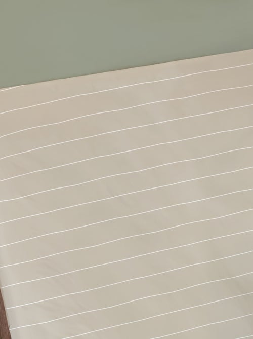 Drap-housse imprimé 100% coton, STRIPES - Kiabi