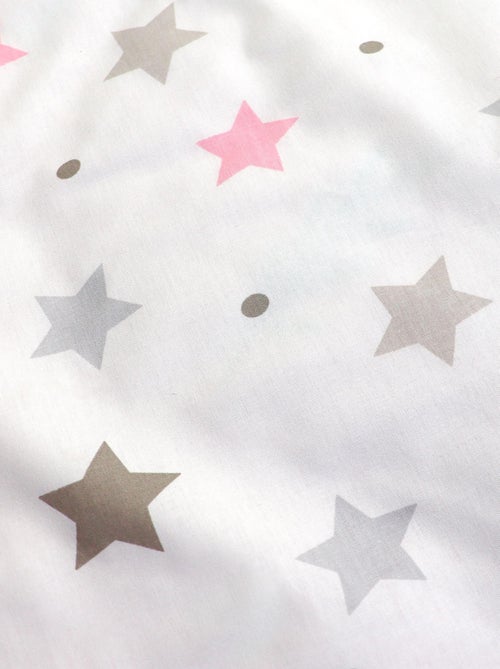 Drap-housse imprimé 100% coton, SWEET DREAMS PINK - Kiabi