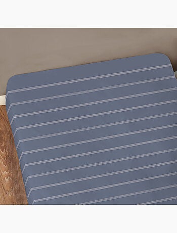 Drap-housse imprimé 100% coton, urban stripes