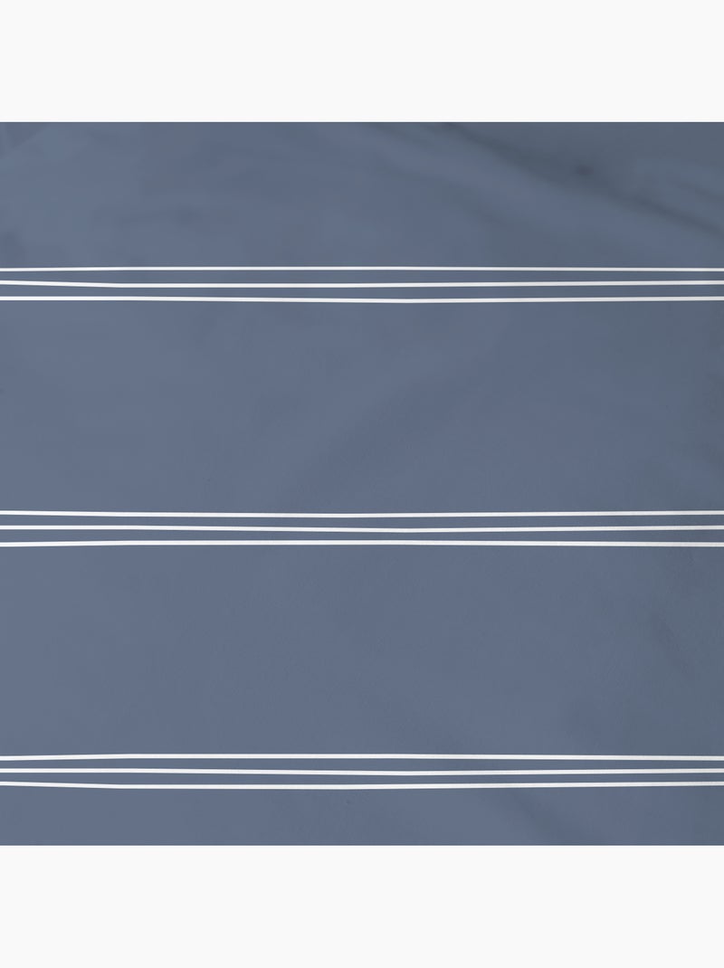 Drap-housse imprimé 100% coton, urban stripes Bleu clair - Kiabi