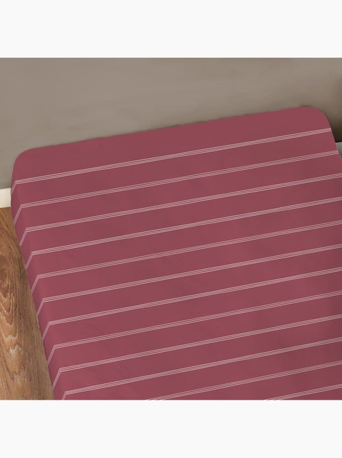 Drap-housse imprimé 100% coton, urban stripes - Kiabi