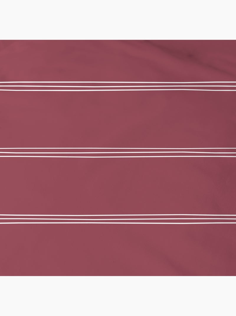 Drap-housse imprimé 100% coton, urban stripes Rouge carmin - Kiabi