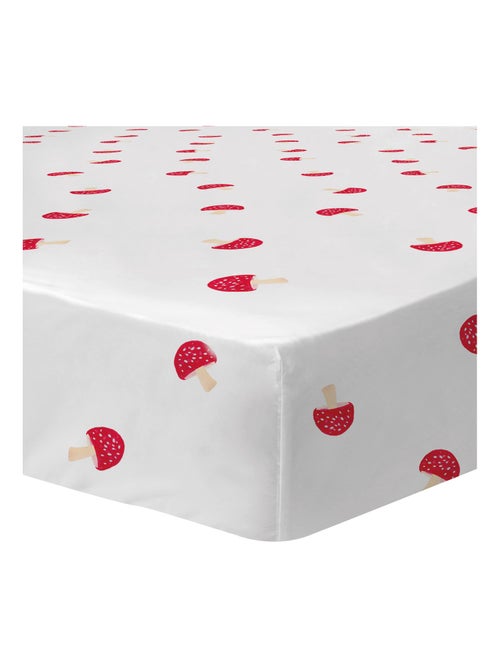 Drap-housse imprimé 100% coton, WEE BLUE BELL FAUNE ET FLORE JARDIN SECRET - Kiabi