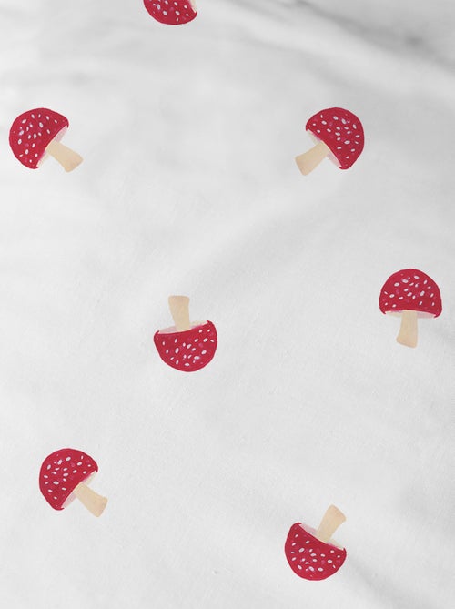 Drap-housse imprimé 100% coton, WEE BLUE BELL FAUNE ET FLORE JARDIN SECRET - Kiabi