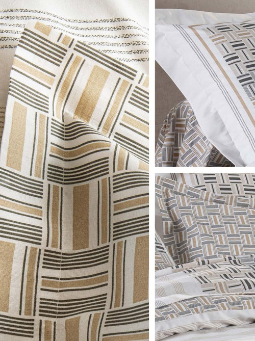 Drap housse imprimé coton DIEGO Bonnet de 30 cm - Kiabi