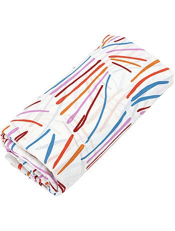 Drap housse imprimé coton PERROQUET Bonnet de 30 cm