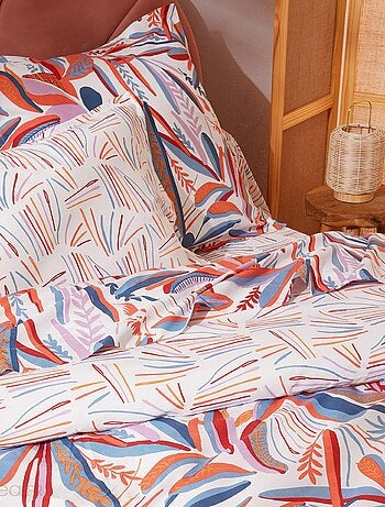 Drap housse imprimé coton PERROQUET Bonnet de 30 cm