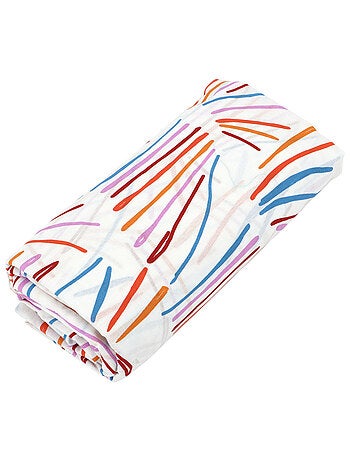 Drap housse imprimé coton PERROQUET Bonnet de 40 cm