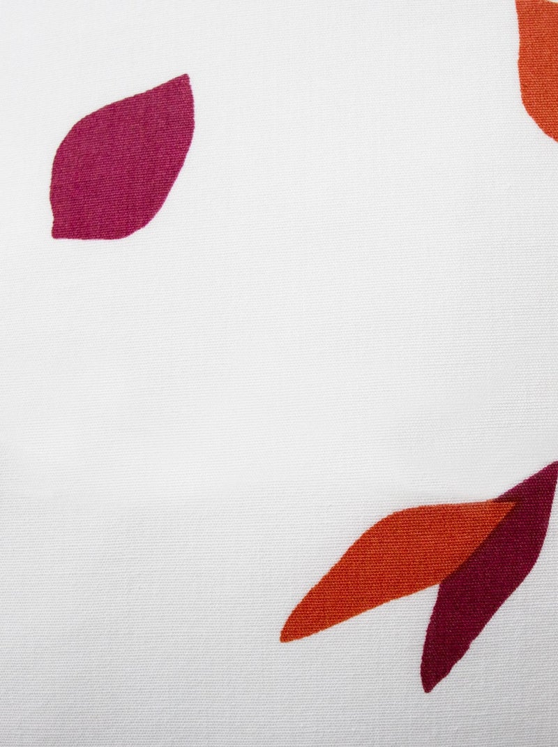 Drap-housse imprimé en percale de coton BIO, NARCISSE Blanc - Kiabi