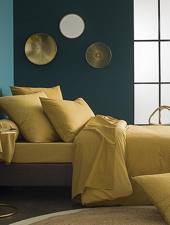 Drap housse imprimé en viscose de bambou, CAMILLE