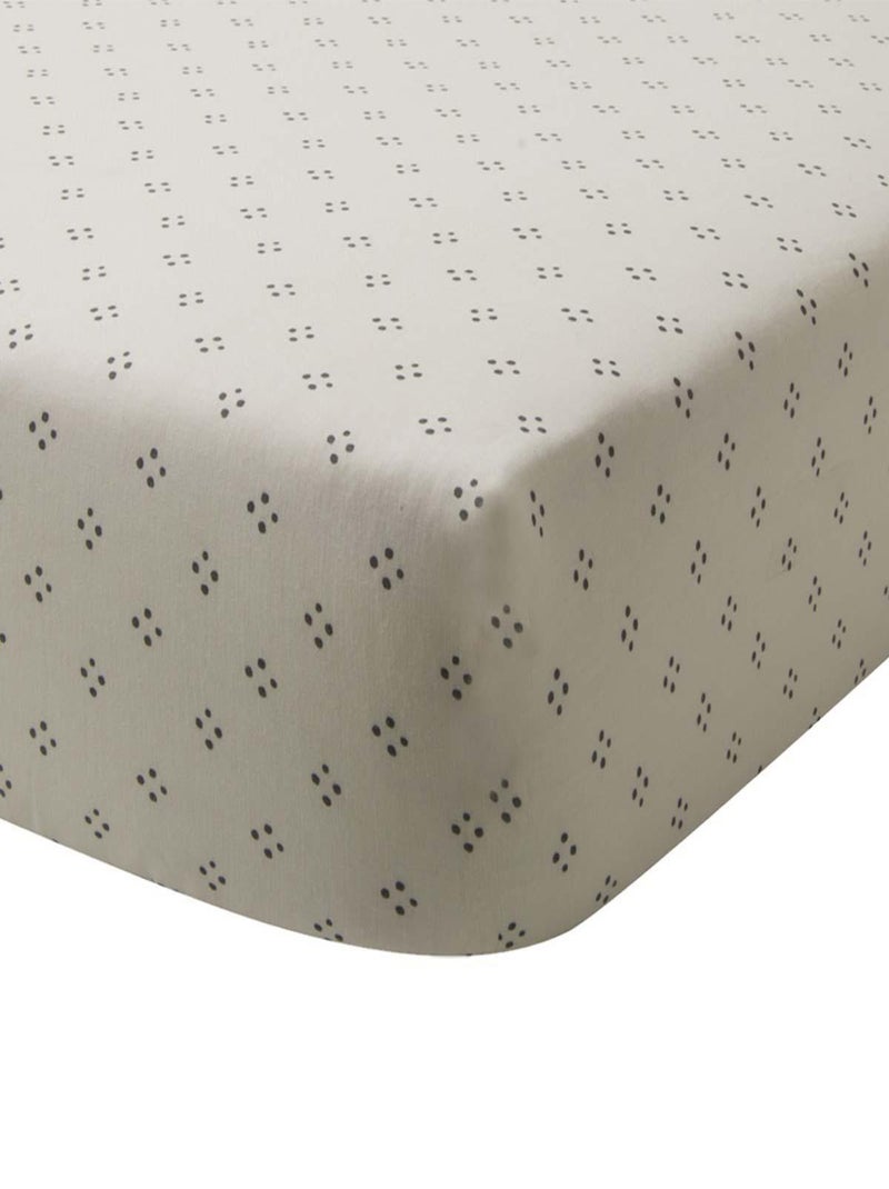 Drap housse imprimé en viscose de bambou, EMIKO Rose clair - Kiabi