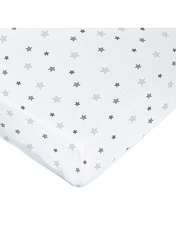 Drap housse imprimé étoiles multicolores