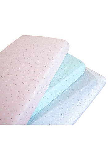 Drap housse imprimé étoiles multicolores