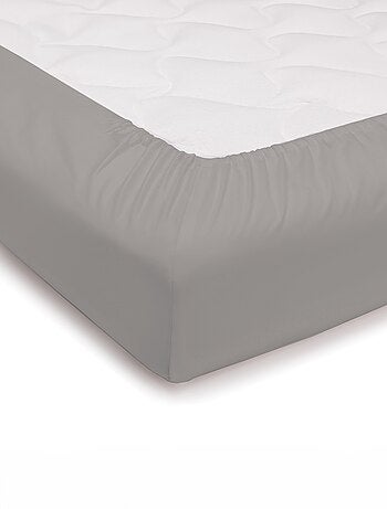 Drap-housse imprimé fleurs flanelle coton - Afibel