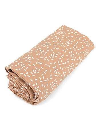 Drap housse imprimé percale de coton SANTAL Bonnet de 30 cm