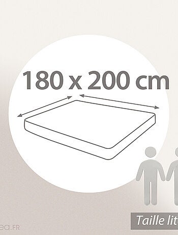 Drap housse imprimé satin de coton ENZO Bonnet de 30 cm