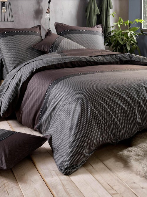 Drap housse imprimé satin de coton ENZO Bonnet de 30 cm - Kiabi Drap housse imprimé satin de coton ENZO Bonnet de 30 cm - Kiabi