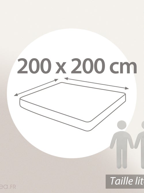 Drap housse imprimé satin de coton ENZO Bonnet de 30 cm - Kiabi Drap housse imprimé satin de coton ENZO Bonnet de 30 cm - Kiabi