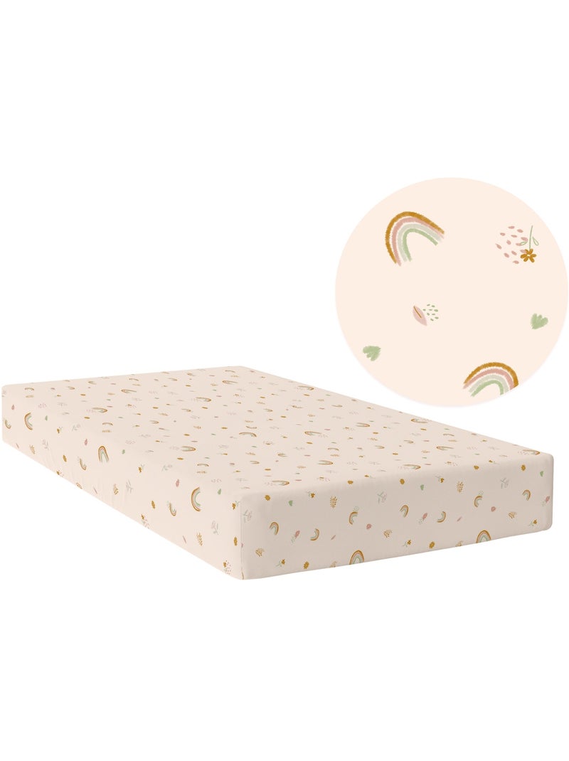 Drap-housse Iris "Happyfriday" Blanc - Kiabi