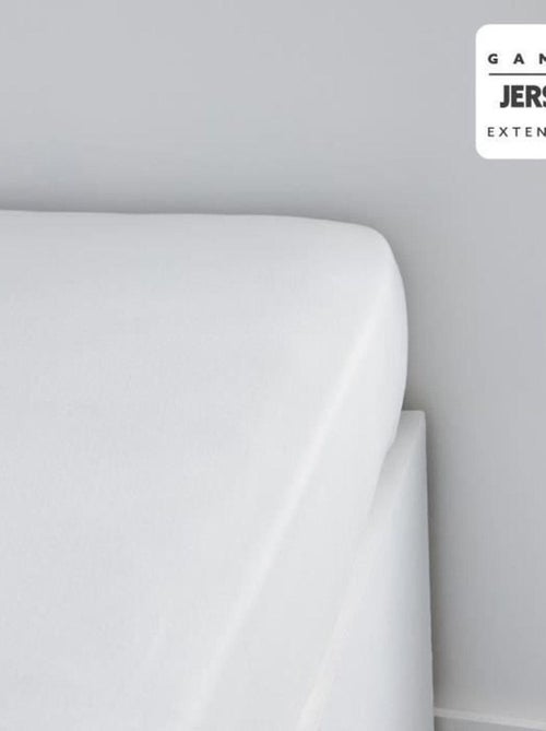 Drap housse jerey uni craie 90 x 190 x 25 cm - TODAY - Kiabi
