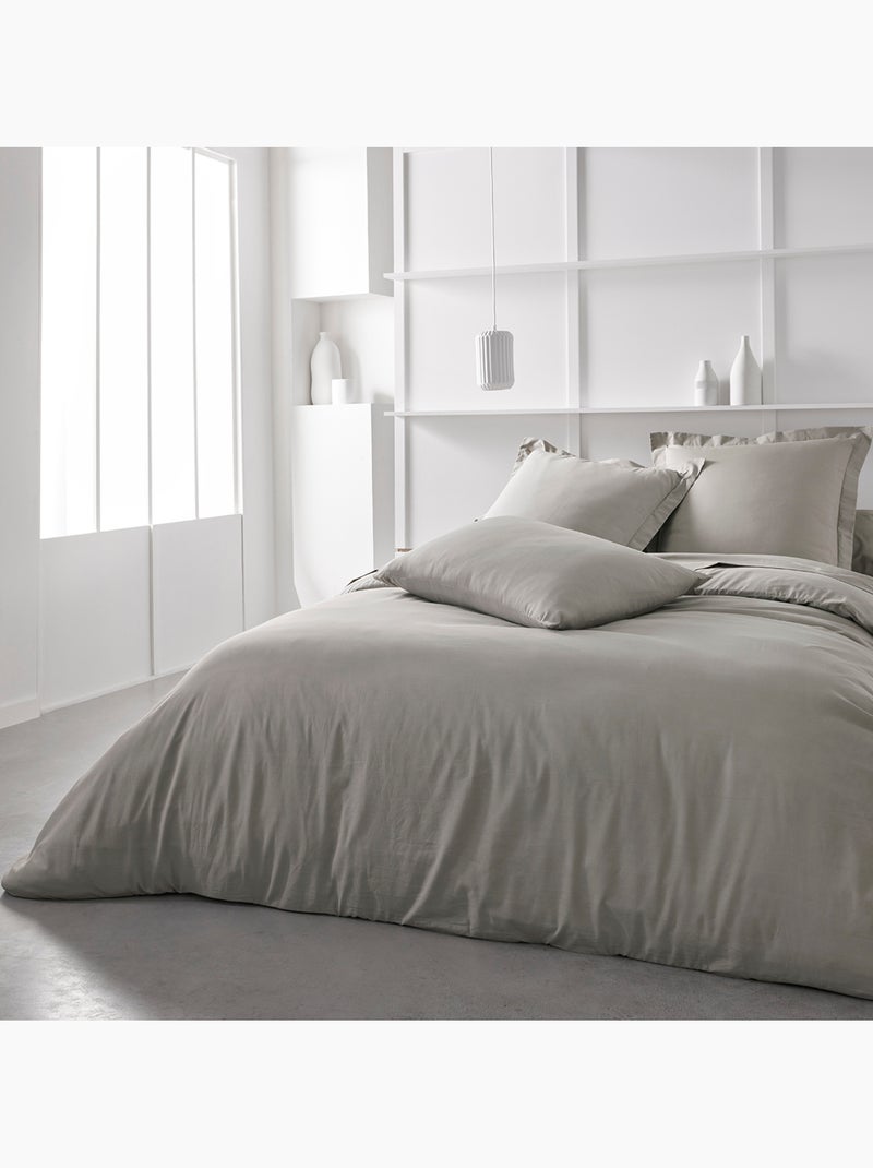 Drap housse Jersey 2 personnes uni ESSENTIAL Beige - Kiabi