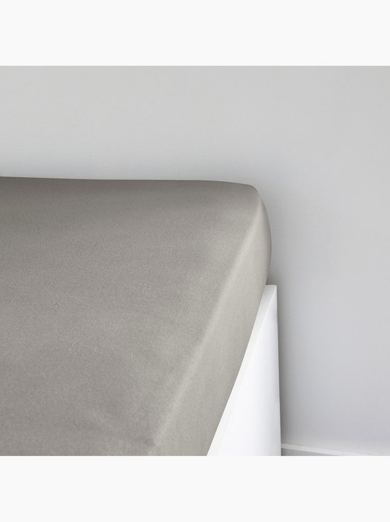 Drap housse Jersey 2 personnes uni ESSENTIAL Beige - Kiabi