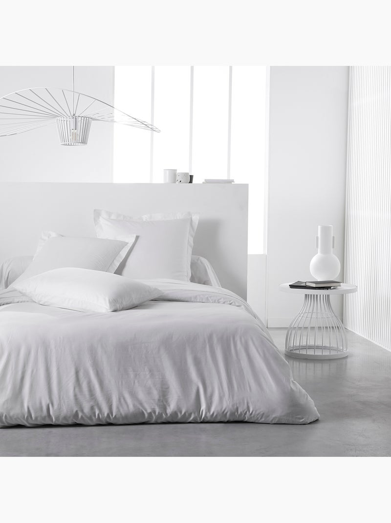 Drap housse Jersey 2 personnes uni ESSENTIAL Blanc - Kiabi