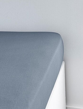 Drap housse Jersey 2 personnes uni ESSENTIAL