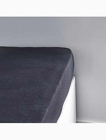 Drap housse Jersey 2 personnes uni ESSENTIAL