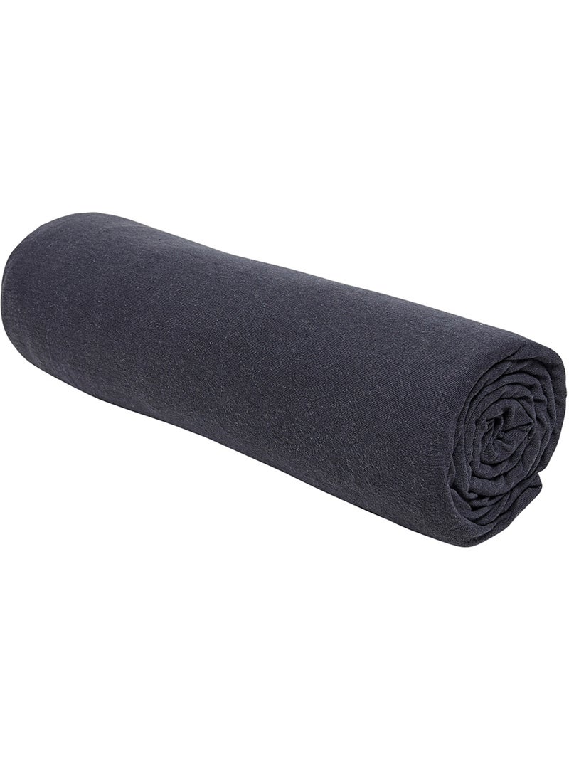 Drap housse Jersey 2 personnes uni ESSENTIAL gris anthracite - Kiabi