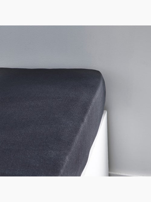 Drap housse Jersey 2 personnes uni ESSENTIAL - Kiabi