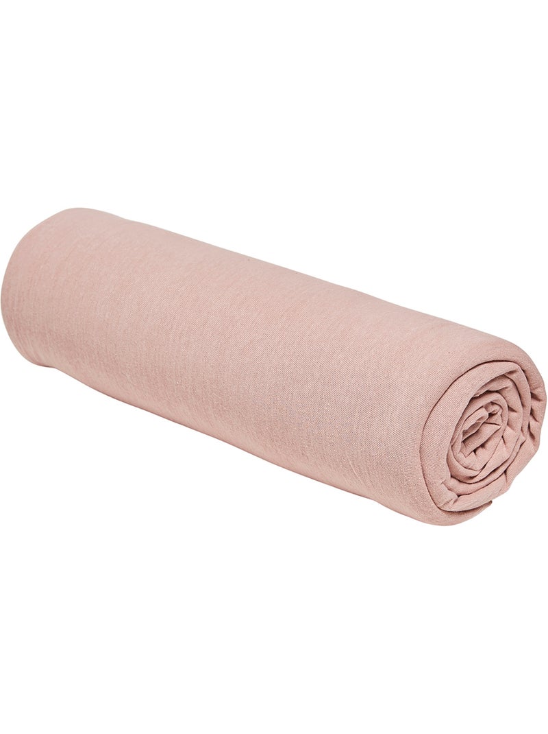 Drap housse Jersey 2 personnes uni ESSENTIAL Rose - Kiabi