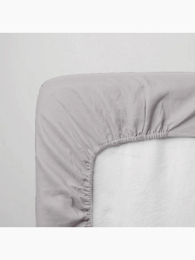 Drap-housse jersey bébé 100% coton Gris souris - Kiabi