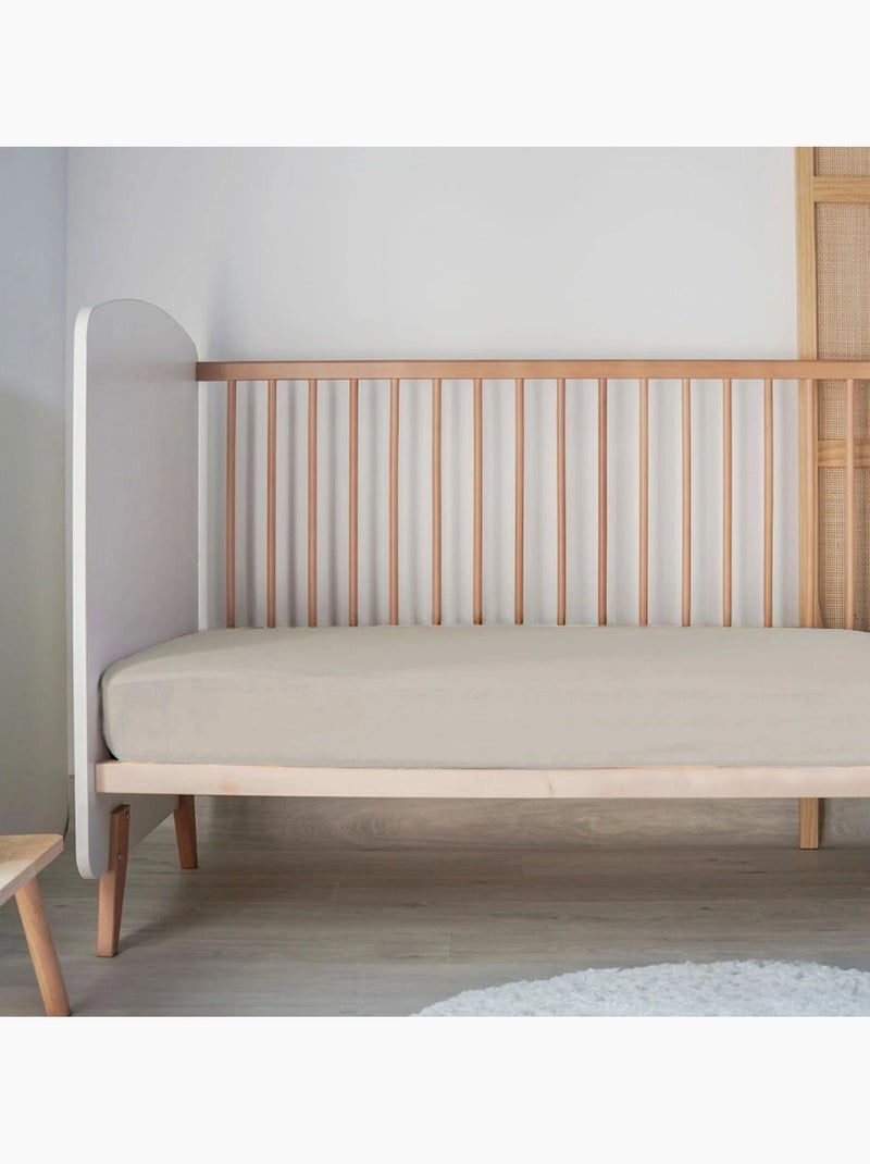 Drap-housse jersey bébé 100% coton Sable - Kiabi