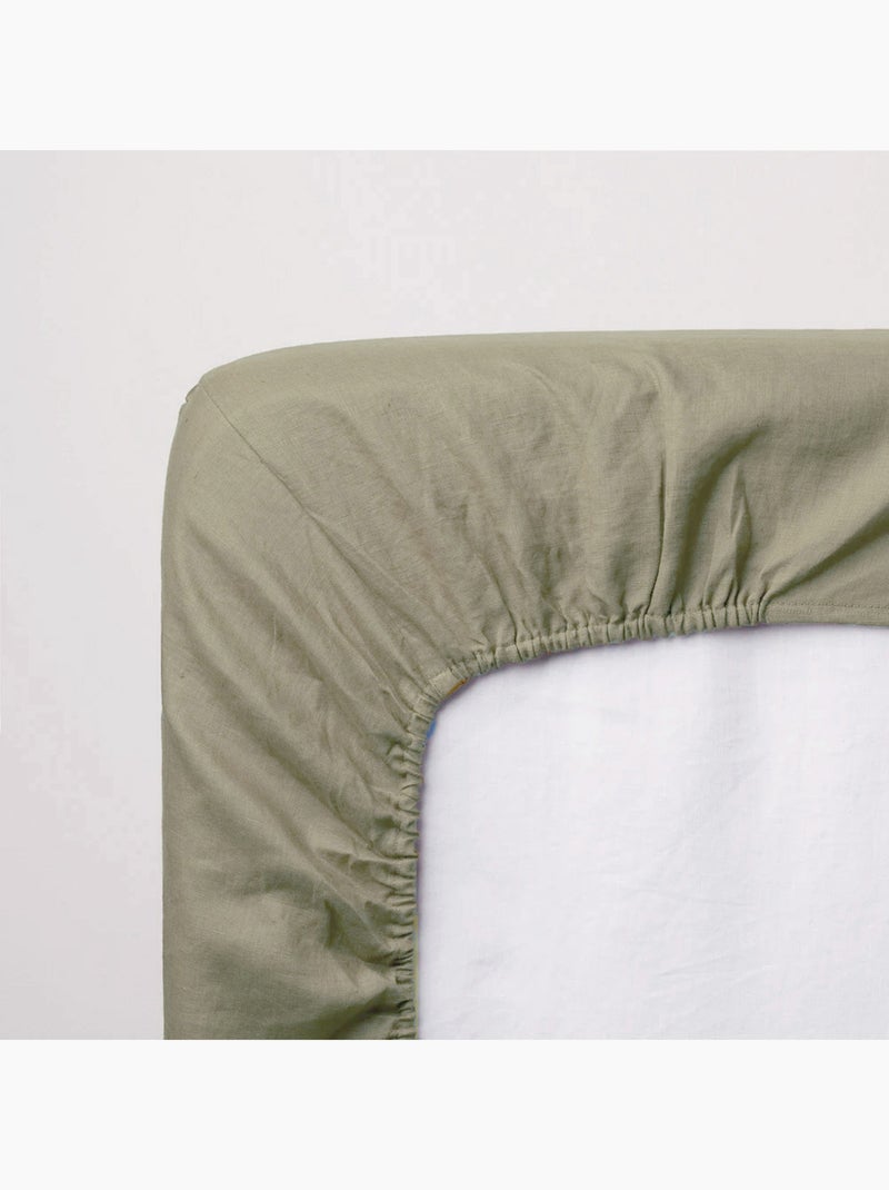 Drap-housse jersey bébé 100% coton Vert clair - Kiabi