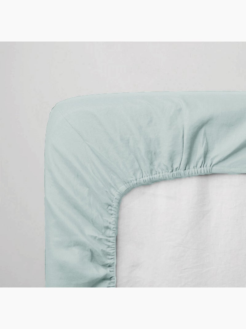 Drap-housse jersey bébé 100% coton Vert d'eau - Kiabi